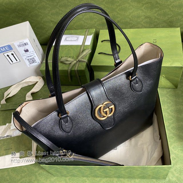 Gucci专柜新款女包, 古驰双G简约头疼的托特包购物袋 649577  gdj1659